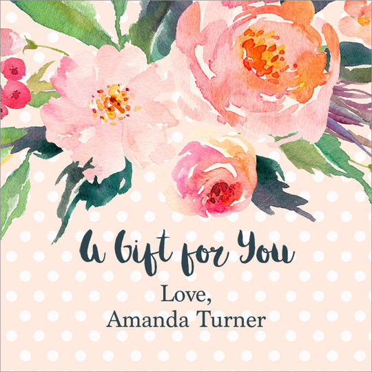 Watercolor Bouquet Square Stickers